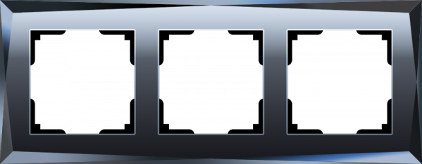Werkel  Diamant Черный Рамка 3-местная WL08-Frame-03 a029845